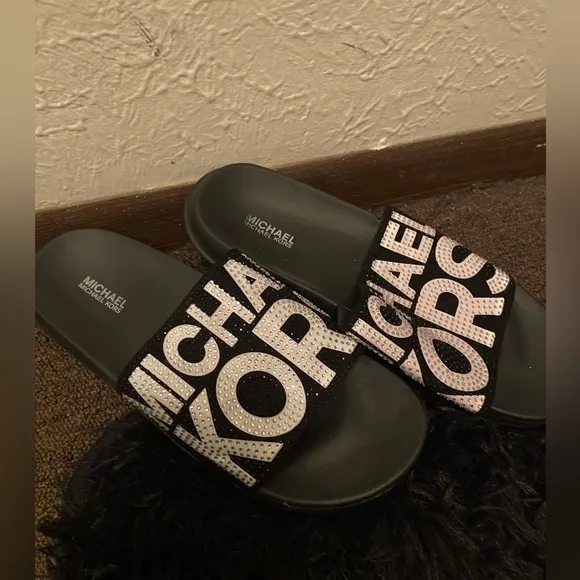 Michael Kors MK Gilmore Crystal Slides