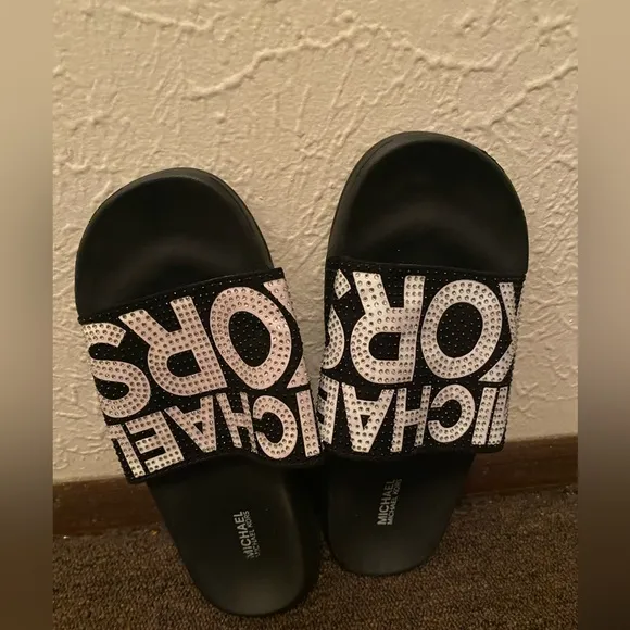 Michael Kors MK Gilmore Crystal Slides