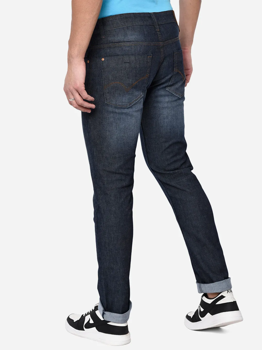 Mid Blue Washed Slim Fit Jeans | JadeBlue