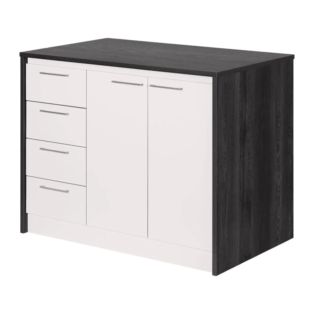 Myro 47.25'' Wide Kitchen Island South Shore Base Finish: Gray Oak