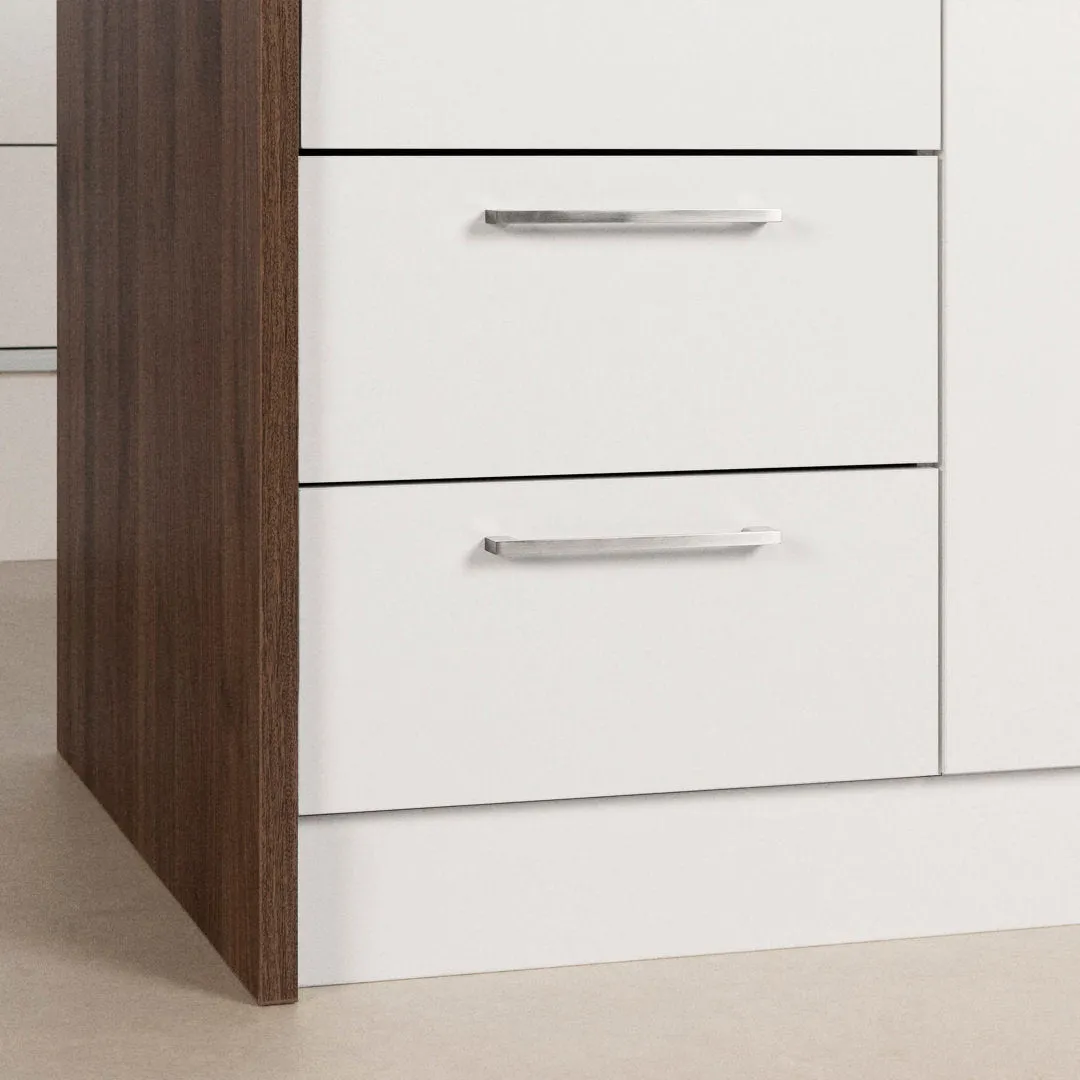 Myro 47.25'' Wide Kitchen Island South Shore Base Finish: Natural Walnut