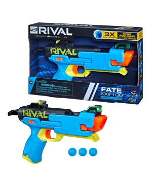 New Hasbro Nerf Rival Fate XXII-100 Blaster, Most Accurate Nerf Rival System, Adjustable Rear Sight, Breech Load, Includes 3 Nerf Rival Accu-Rounds