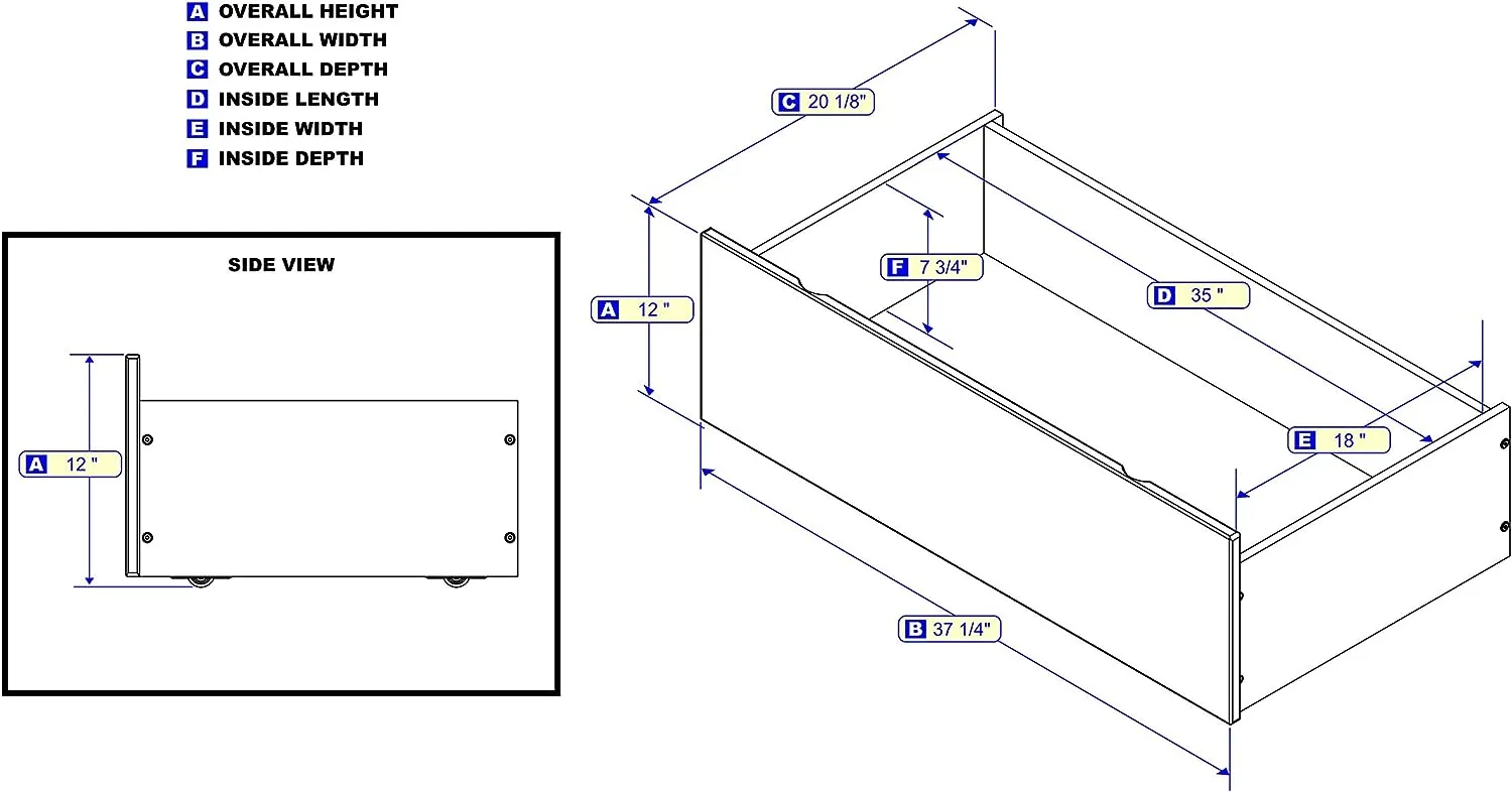 New i box! AFI Under Bed Drawers (Set of 2), Twin/Full, Espresso! These drawers fit under your existing twin or full bed!
