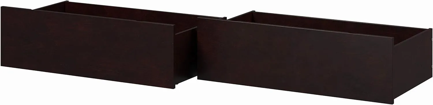 New i box! AFI Under Bed Drawers (Set of 2), Twin/Full, Espresso! These drawers fit under your existing twin or full bed!