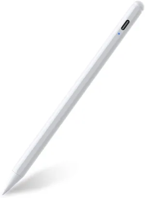 New MoKo Stylus Pen with Palm Rejection, Active Stylus Pencil Rechargeable Compatible with (2018-2020) Apple iPad 8th Generation/Air 4/3rd, Mini 5th Gen, iPad 6 & 7th 10.2"/Pro 12.9 inch - White