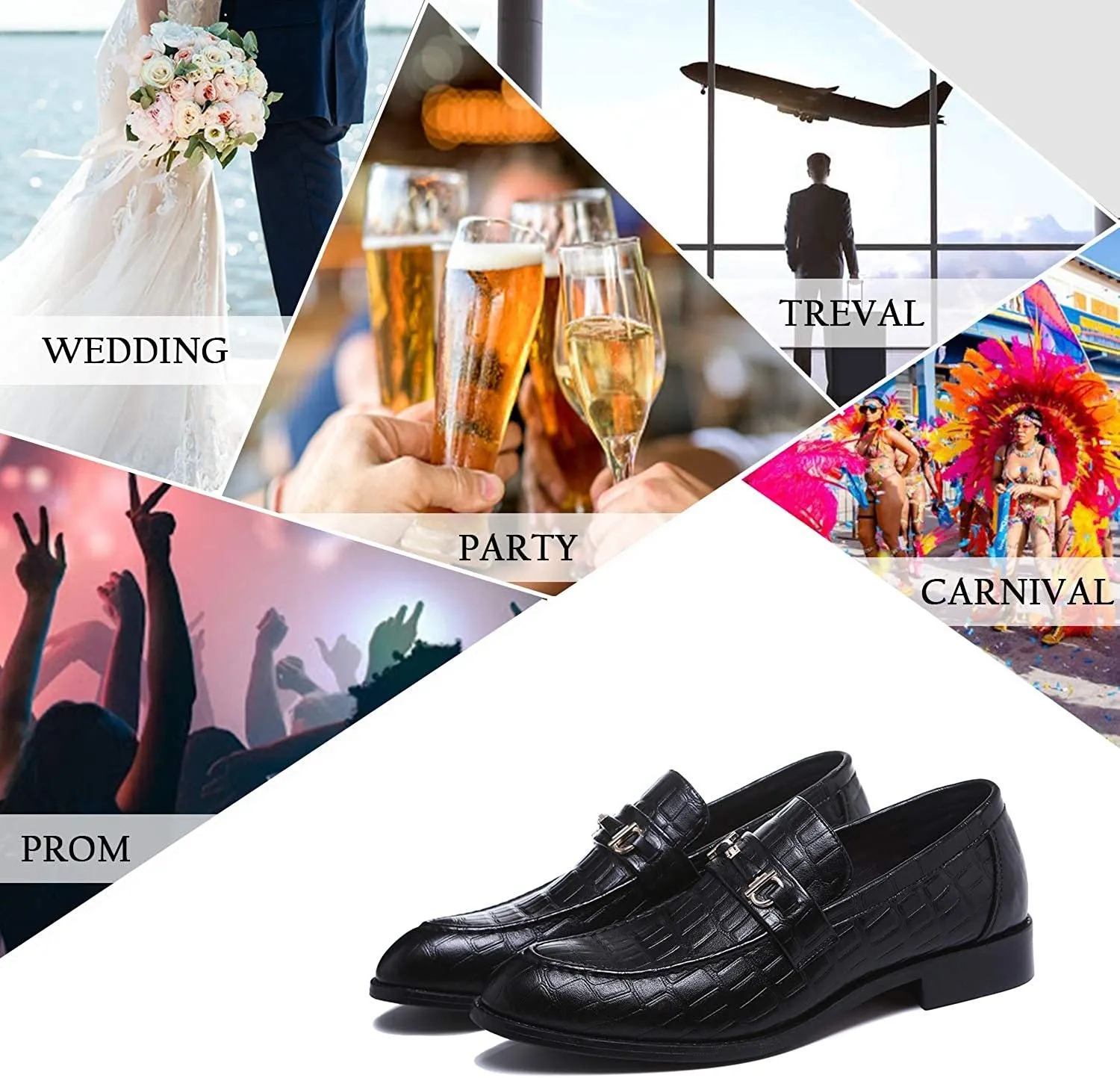 NXY White Shoes for Men丨 Men's Driving Shoes &amp; Noble Dress Shoes for Men丨Classic Business Black Loafers for Men 6-13