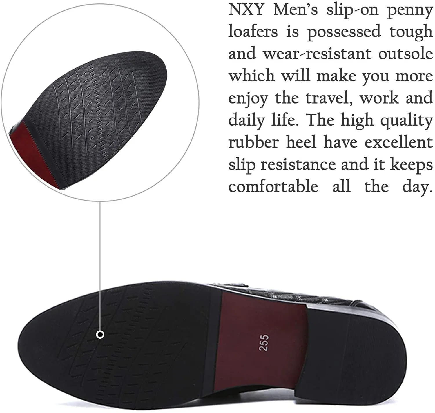 NXY White Shoes for Men丨 Men's Driving Shoes &amp; Noble Dress Shoes for Men丨Classic Business Black Loafers for Men 6-13
