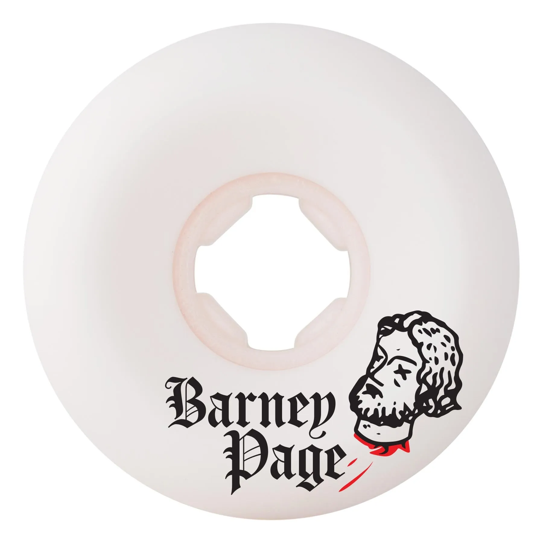 Oj Barney Page OG White Hardline 54mm 99a Skateboard Wheels