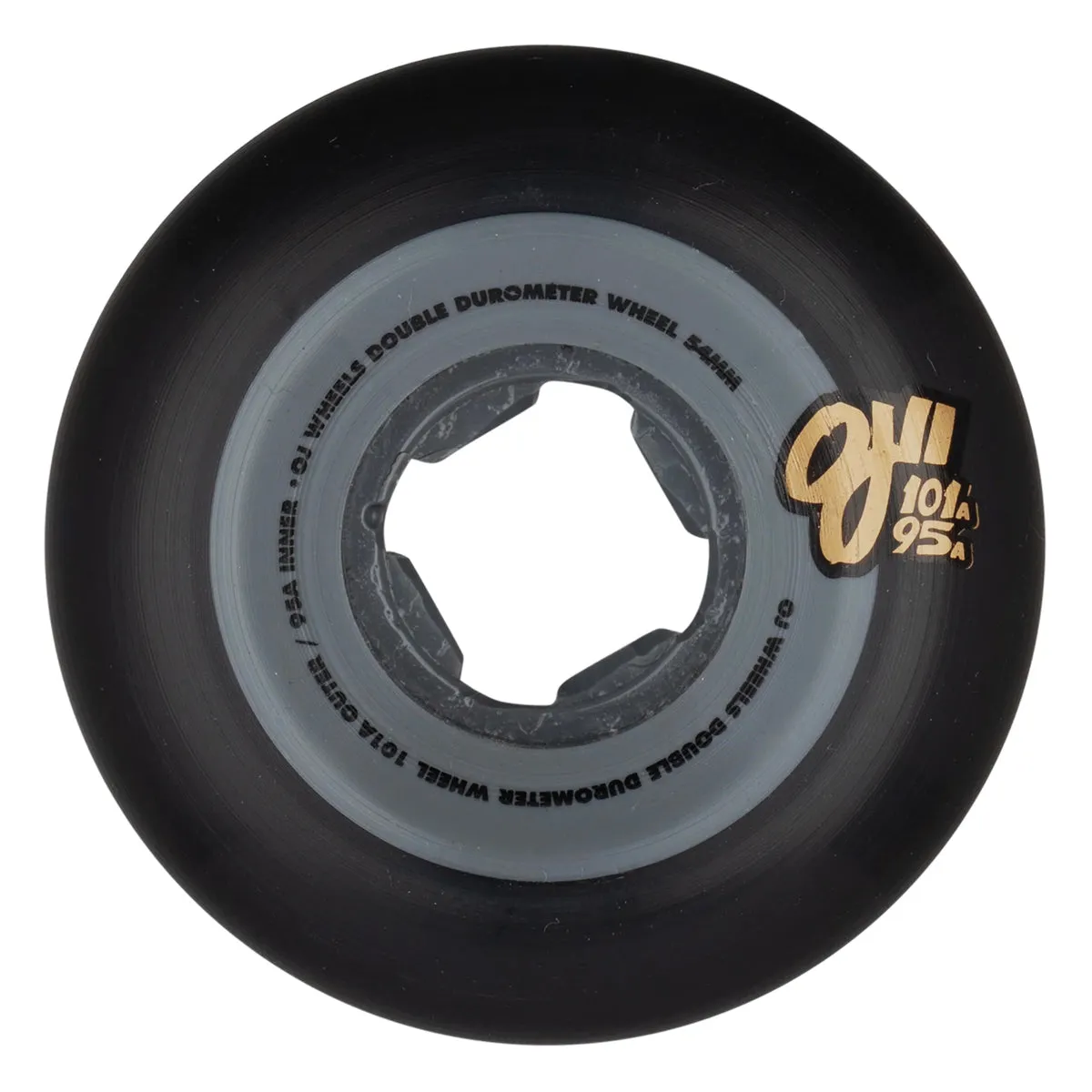 OJ - Double Duro Black/Grey 54MM 101A/95A Skateboard Wheels