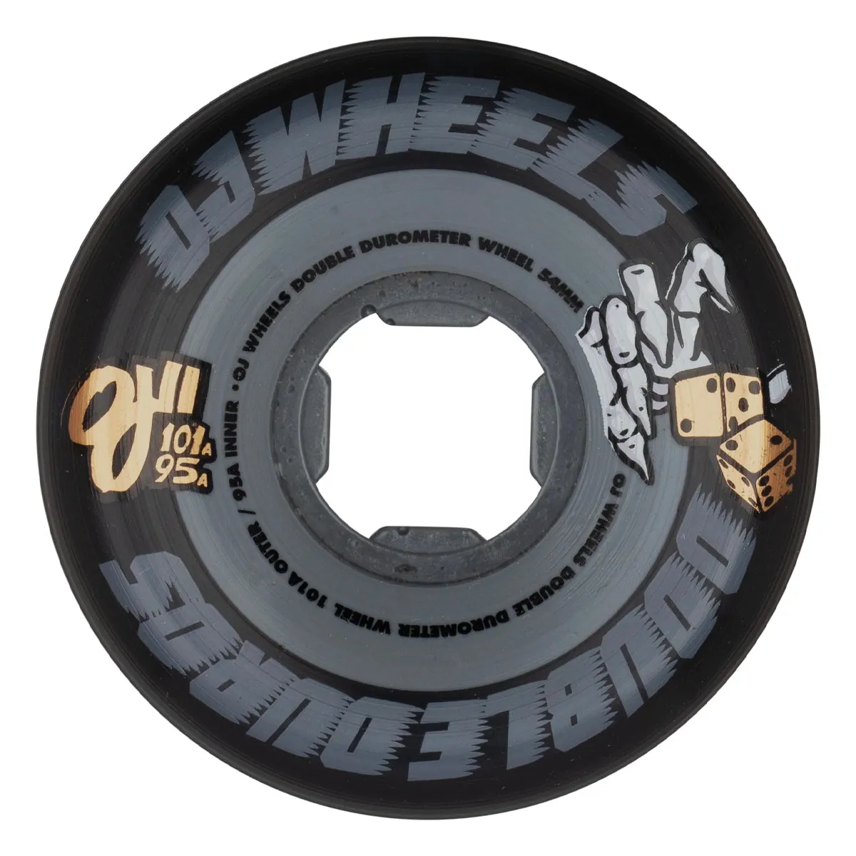 OJ - Double Duro Black/Grey 54MM 101A/95A Skateboard Wheels