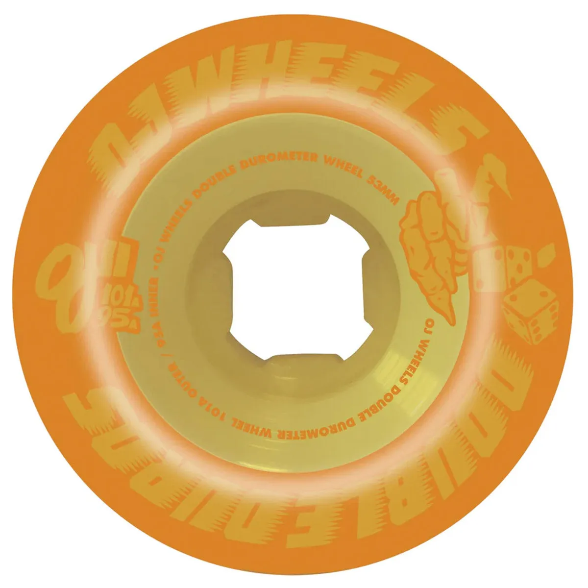 OJ - Double Duro Pastel Orange 53MM 101A/95A Skateboard Wheels