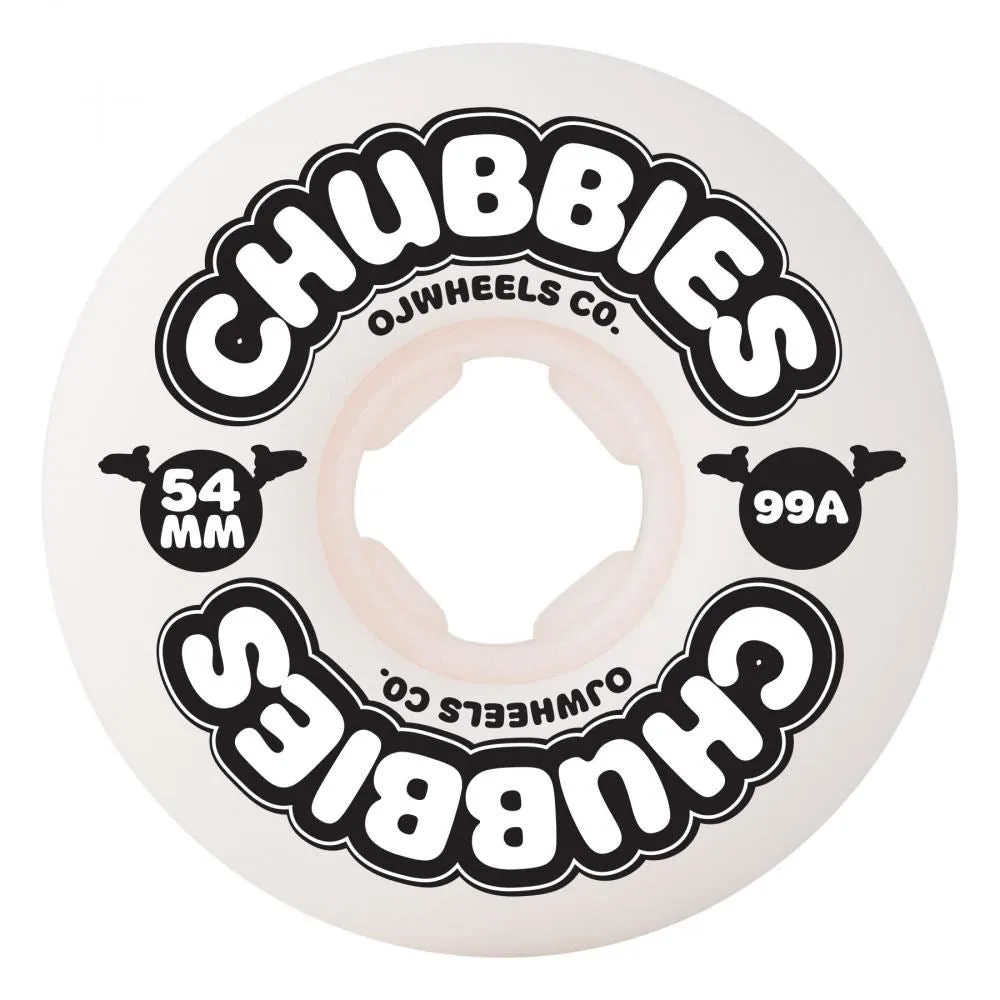 OJ Skateboard Wheels Chubbies 99a - White
