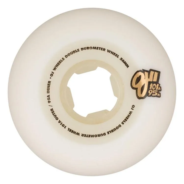 OJ Wheels Chris Russell Goblet Double Duro Skateboard Wheels White 101/95a 56mm