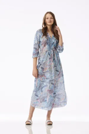 One Season Long Poppy Dress Skiathos - Denim