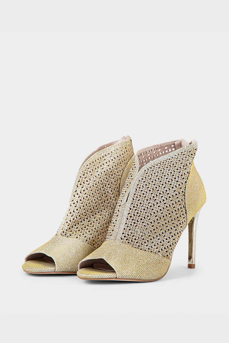 Party Wear Sandal I23641-Golden