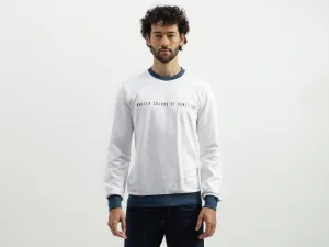 Regular Fit Round Neck Contrast Rib Branded Sweatshirt