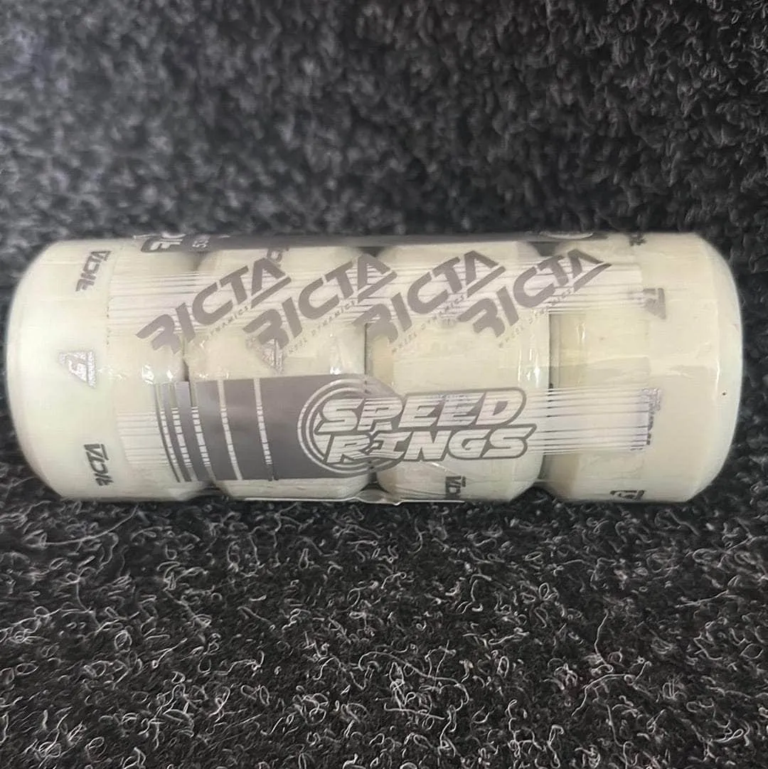Ricta Speedrings Wide 99a White Skateboard Wheels