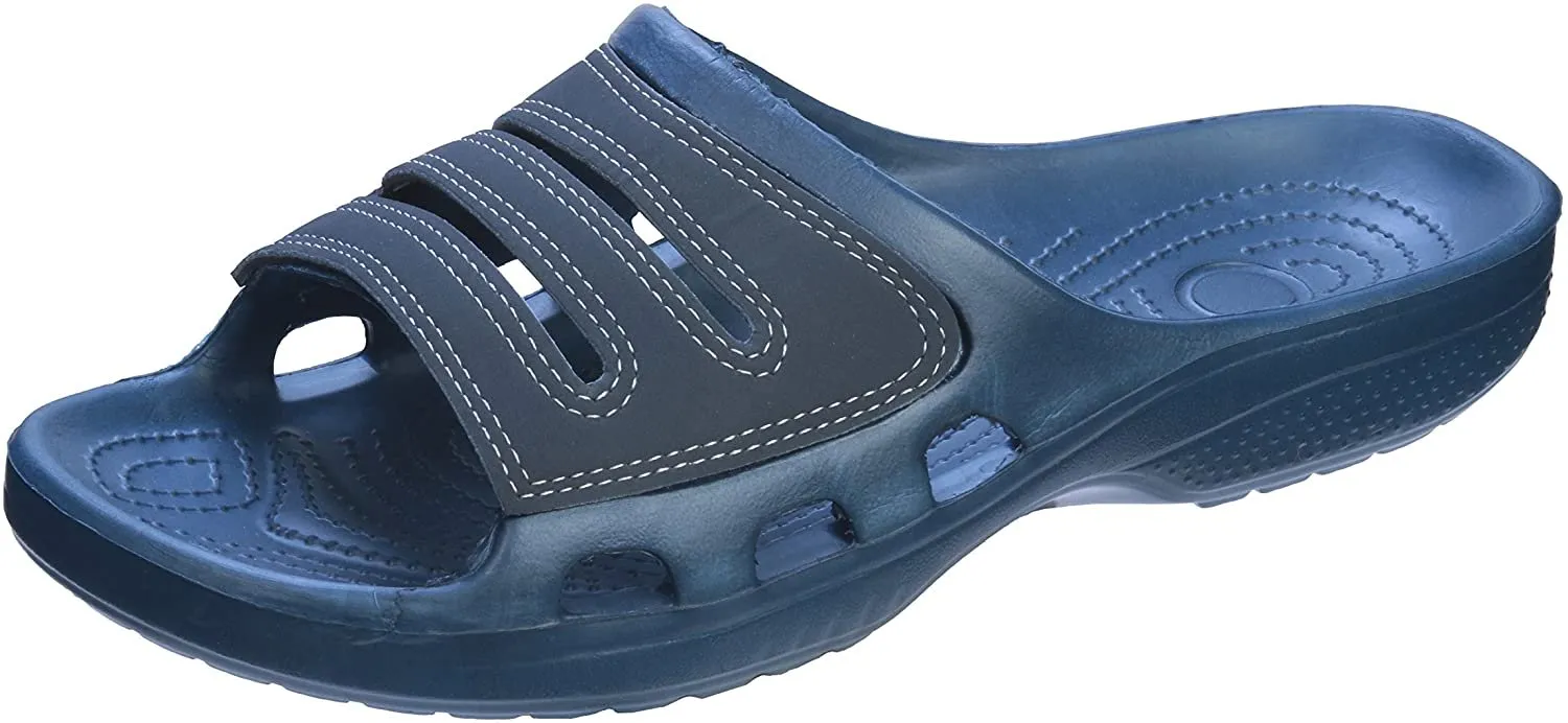 Roxoni Slide Sandals for Men | Open Toe Slip-On | Waterproof Rubber for Beach, Pool, Gym, Travel Wear
