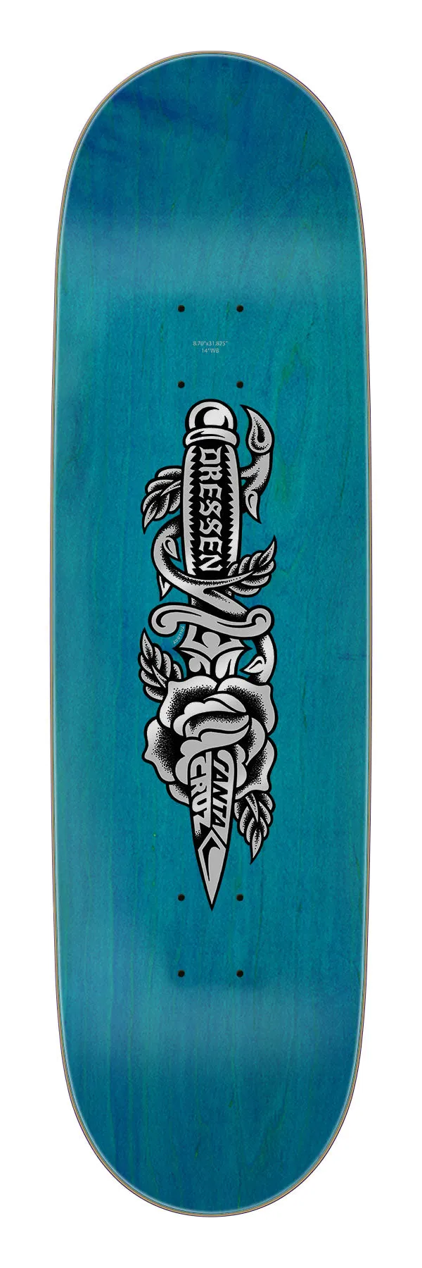 Santa Cruz Dressen Rose Dagger 8.7" Skateboard Deck