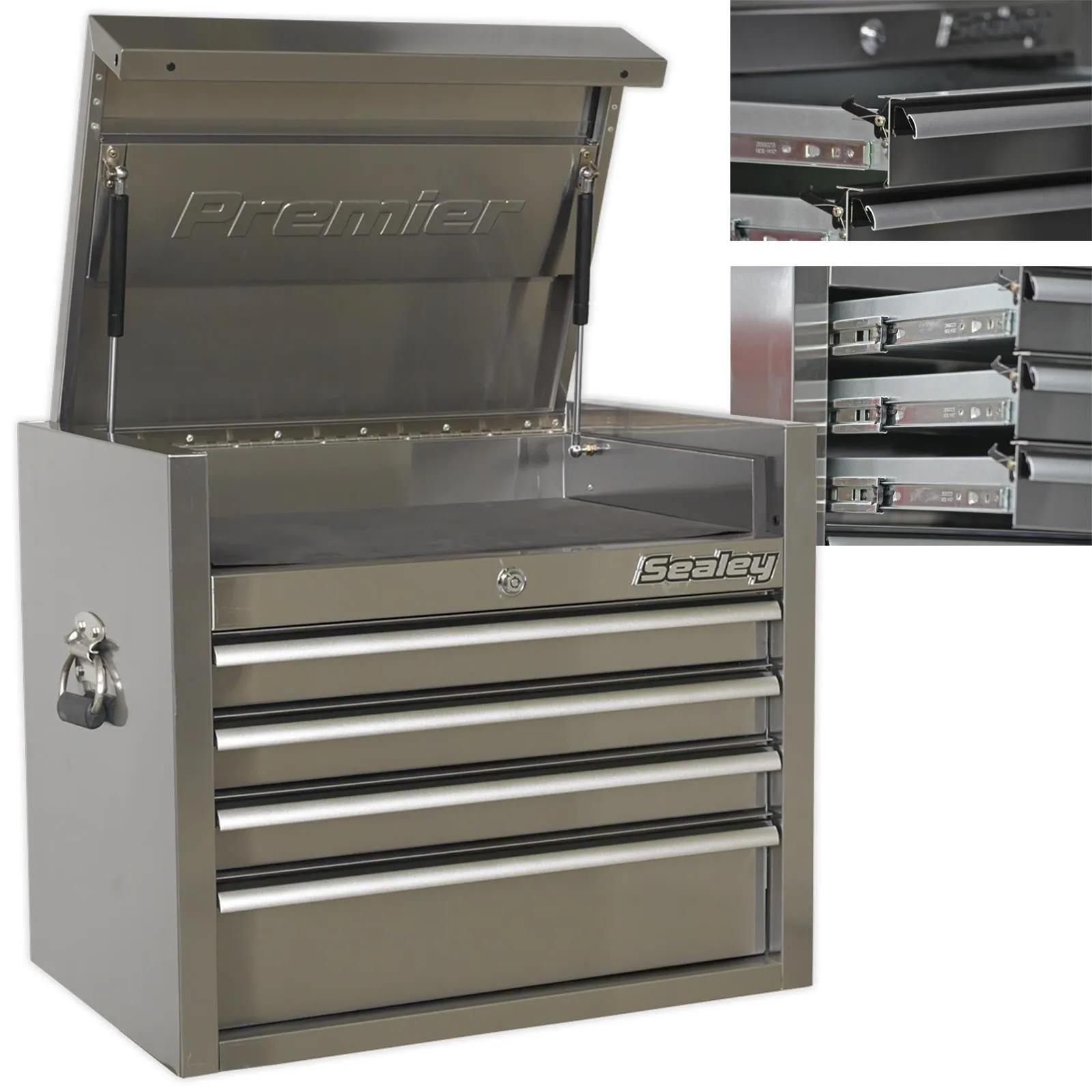 Sealey Premier Topchest 4 Drawer 675mm Stainless Steel Heavy-Duty