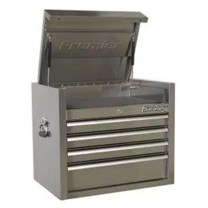 Sealey Premier Topchest 4 Drawer 675mm Stainless Steel Heavy-Duty