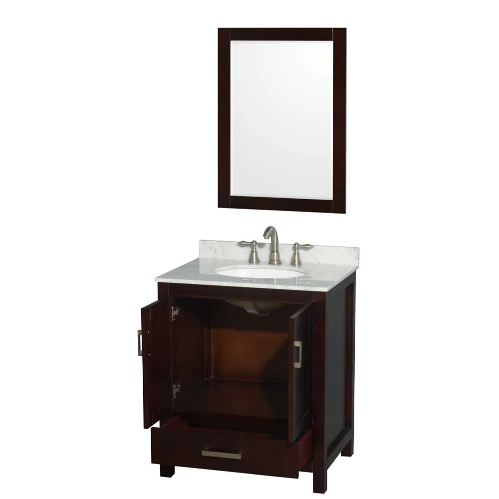 Sheffield 30 Inch Single Bathroom Vanity in Espresso