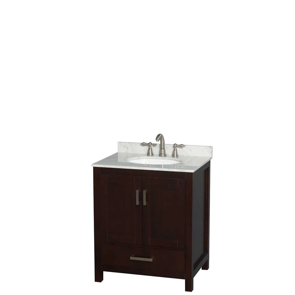 Sheffield 30 Inch Single Bathroom Vanity in Espresso