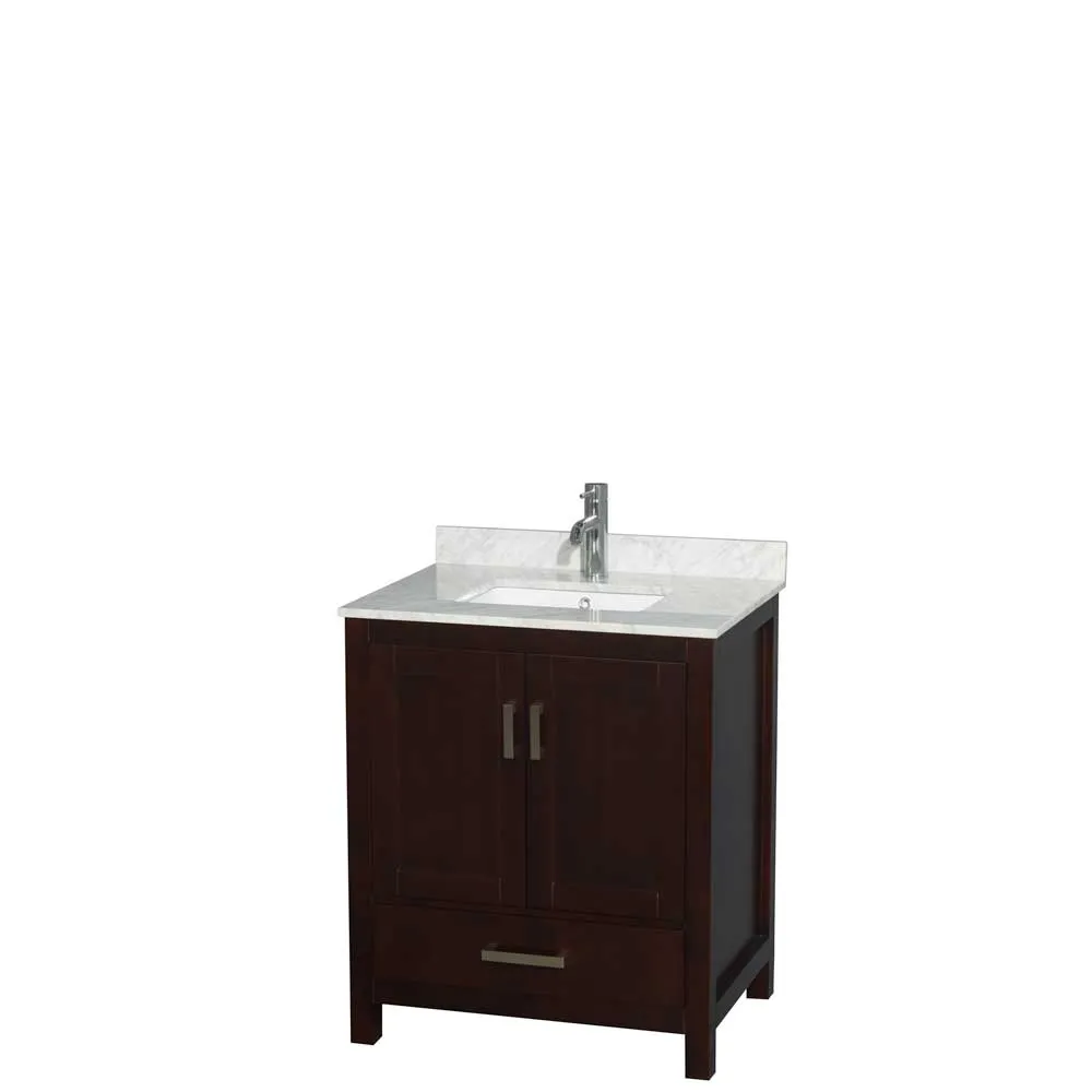 Sheffield 30 Inch Single Bathroom Vanity in Espresso