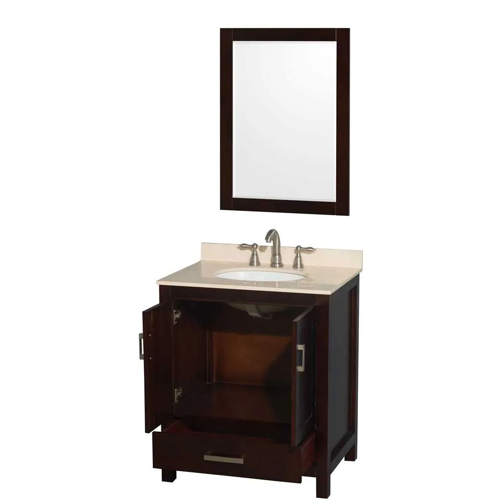Sheffield 30 Inch Single Bathroom Vanity in Espresso