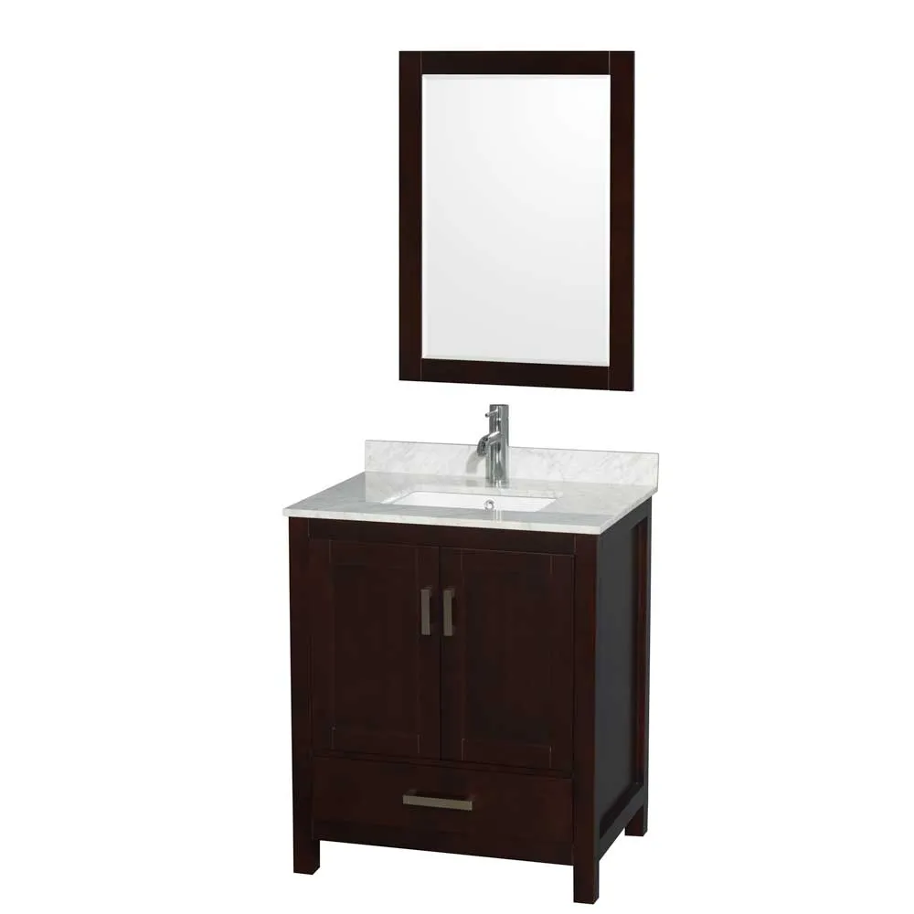 Sheffield 30 Inch Single Bathroom Vanity in Espresso
