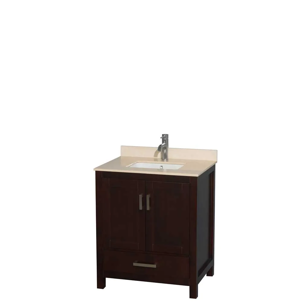 Sheffield 30 Inch Single Bathroom Vanity in Espresso