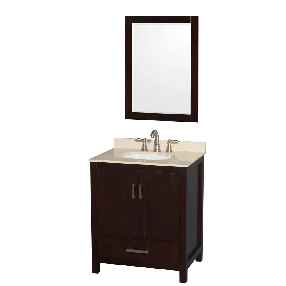Sheffield 30 Inch Single Bathroom Vanity in Espresso