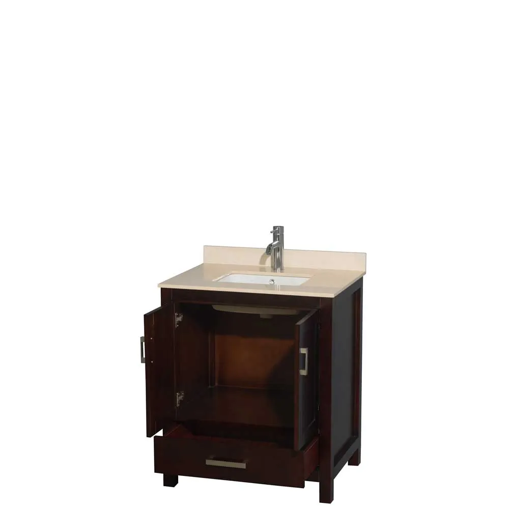 Sheffield 30 Inch Single Bathroom Vanity in Espresso