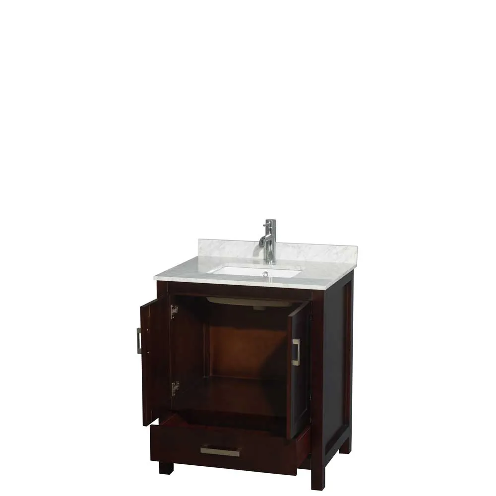 Sheffield 30 Inch Single Bathroom Vanity in Espresso