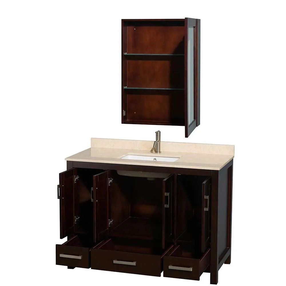 Sheffield 48 Inch Single Bathroom Vanity in Espresso