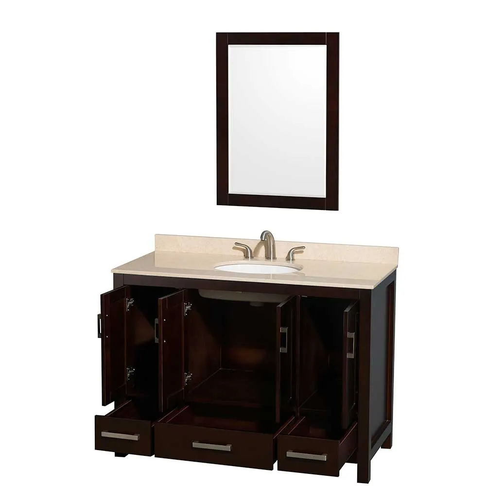 Sheffield 48 Inch Single Bathroom Vanity in Espresso
