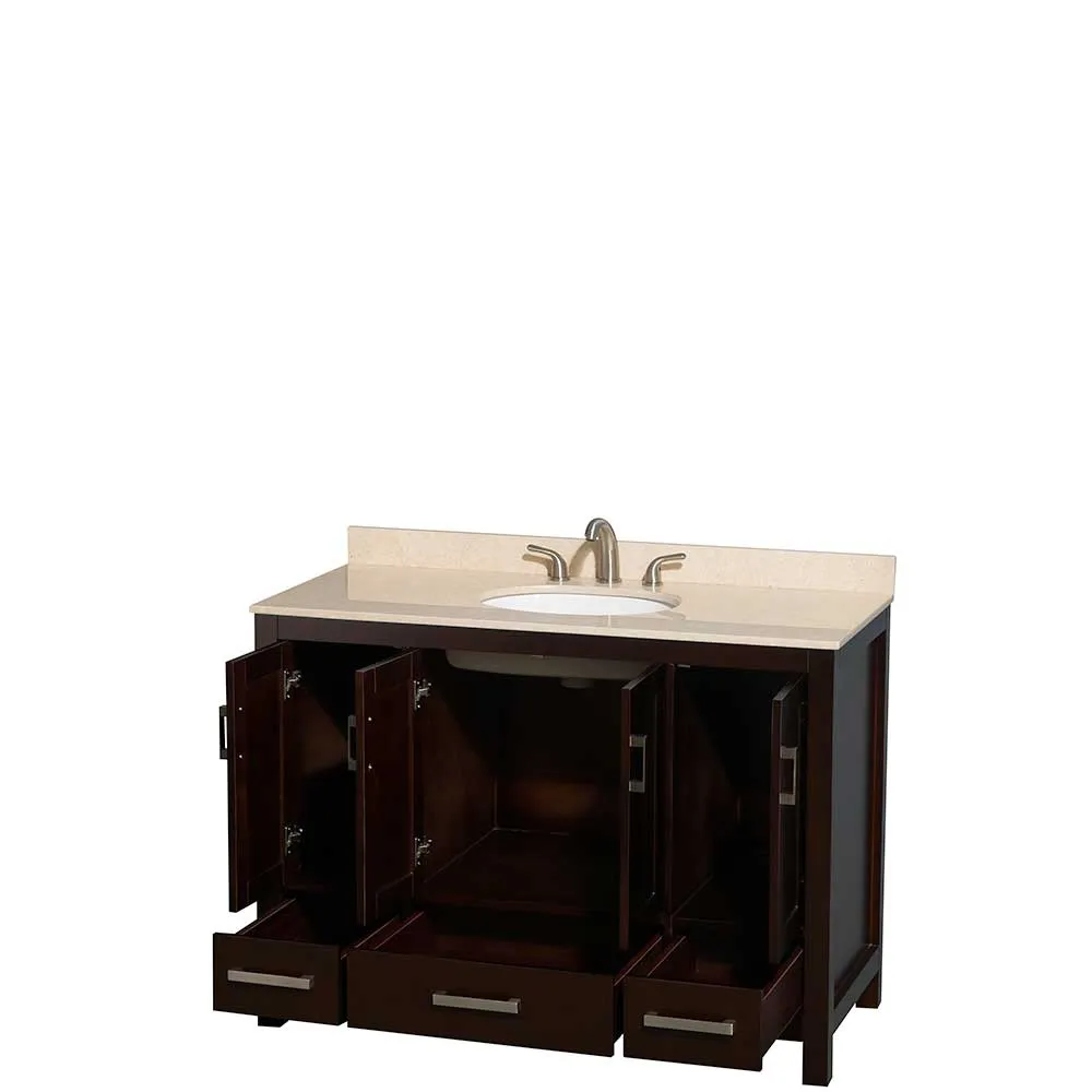 Sheffield 48 Inch Single Bathroom Vanity in Espresso