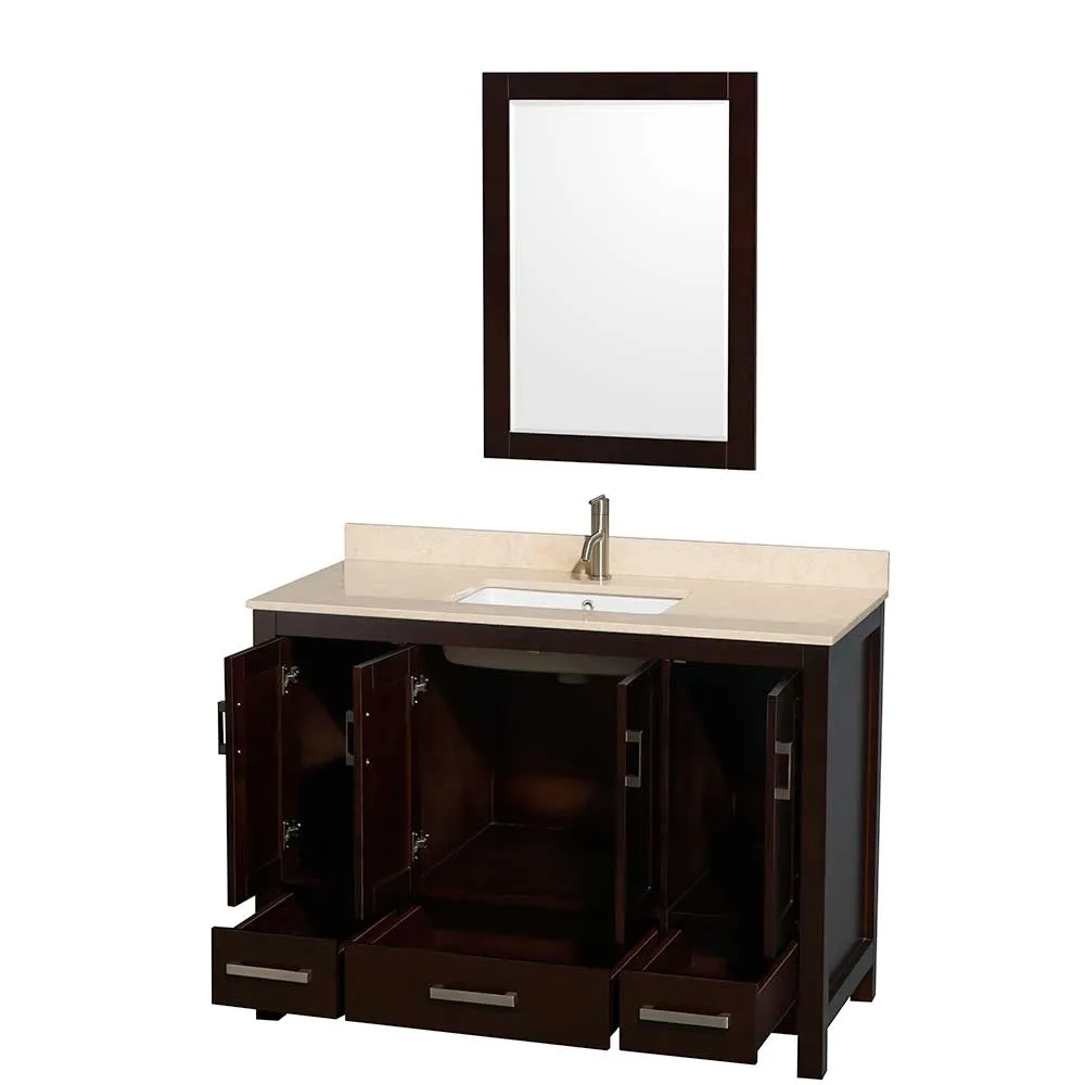 Sheffield 48 Inch Single Bathroom Vanity in Espresso