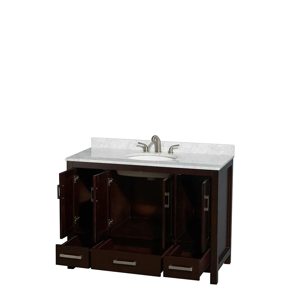 Sheffield 48 Inch Single Bathroom Vanity in Espresso