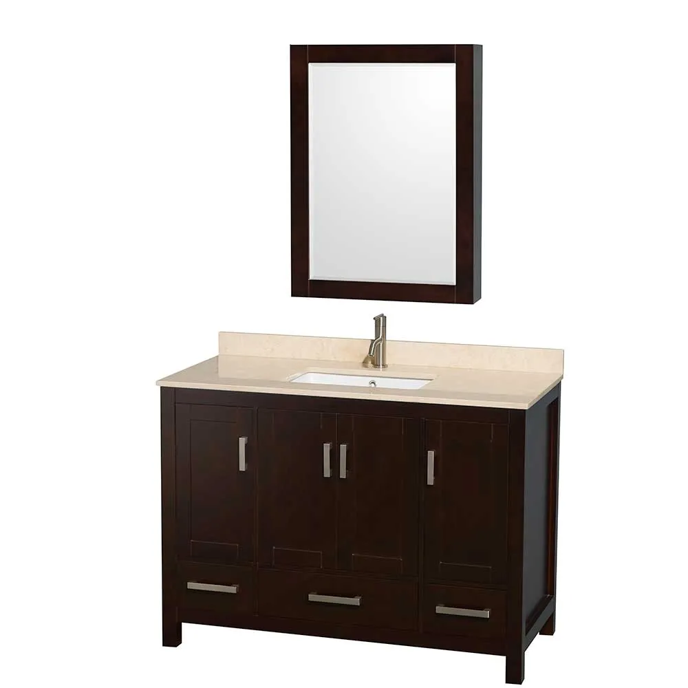 Sheffield 48 Inch Single Bathroom Vanity in Espresso