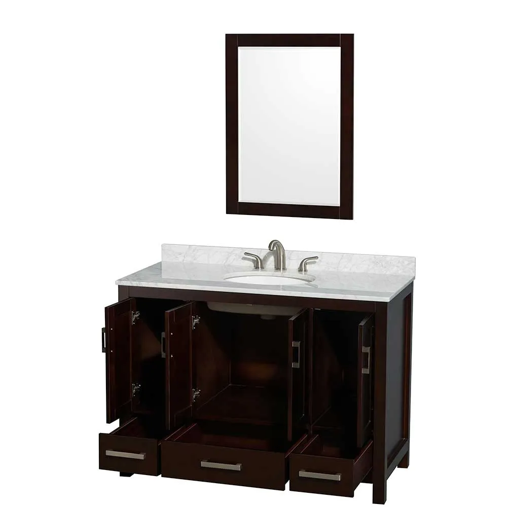 Sheffield 48 Inch Single Bathroom Vanity in Espresso