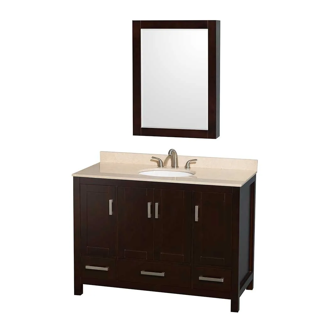 Sheffield 48 Inch Single Bathroom Vanity in Espresso