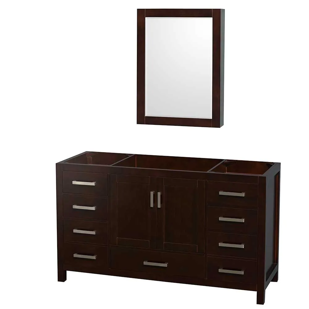 Sheffield 60 Inch Single Bathroom Vanity in Espresso