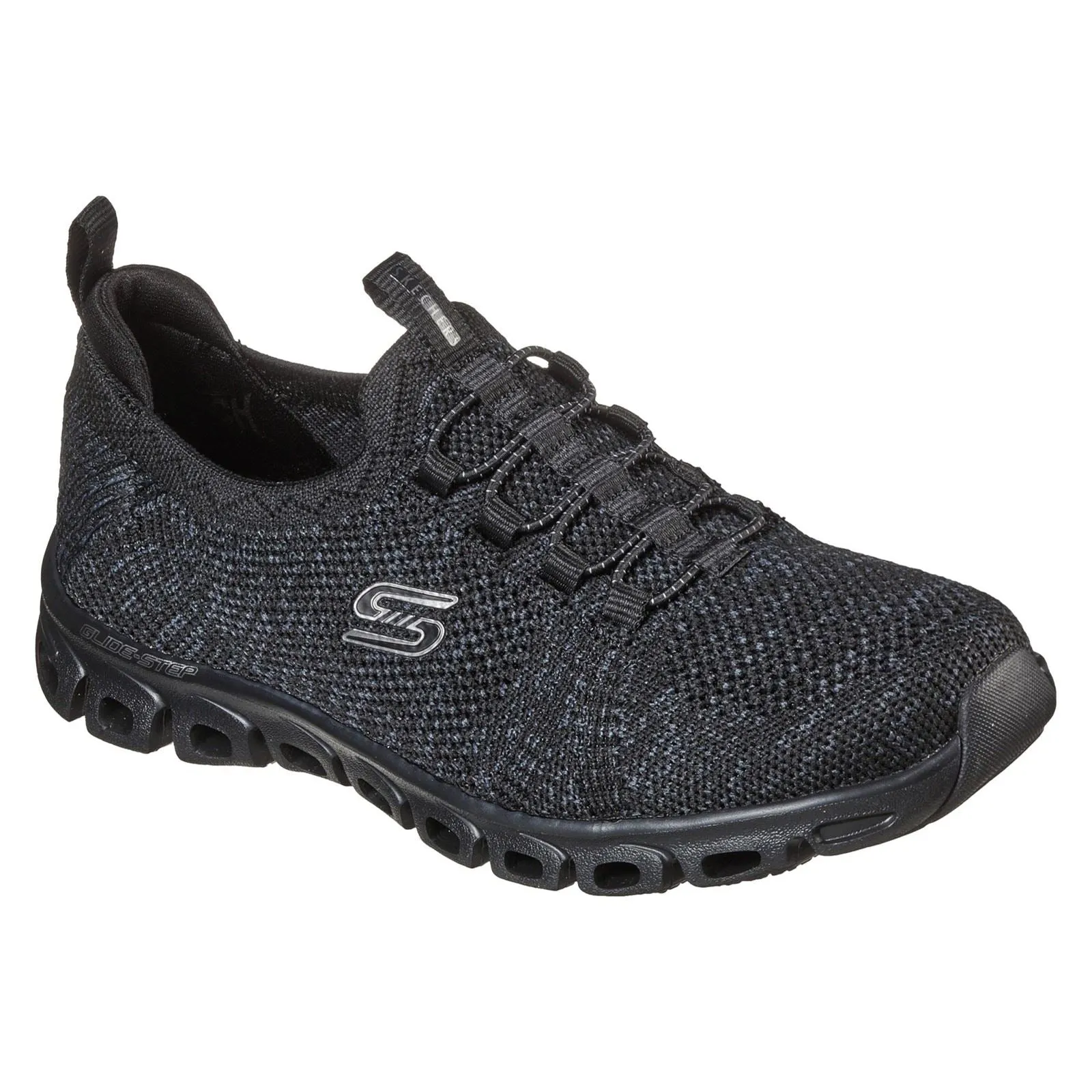 Skechers 104198 Glide Step Grand Flash Sneakers für Damen in weiter Passform - Schwarz