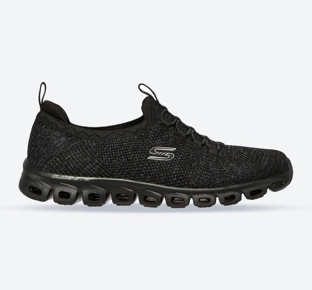 Skechers 104198 Glide Step Grand Flash Sneakers für Damen in weiter Passform - Schwarz