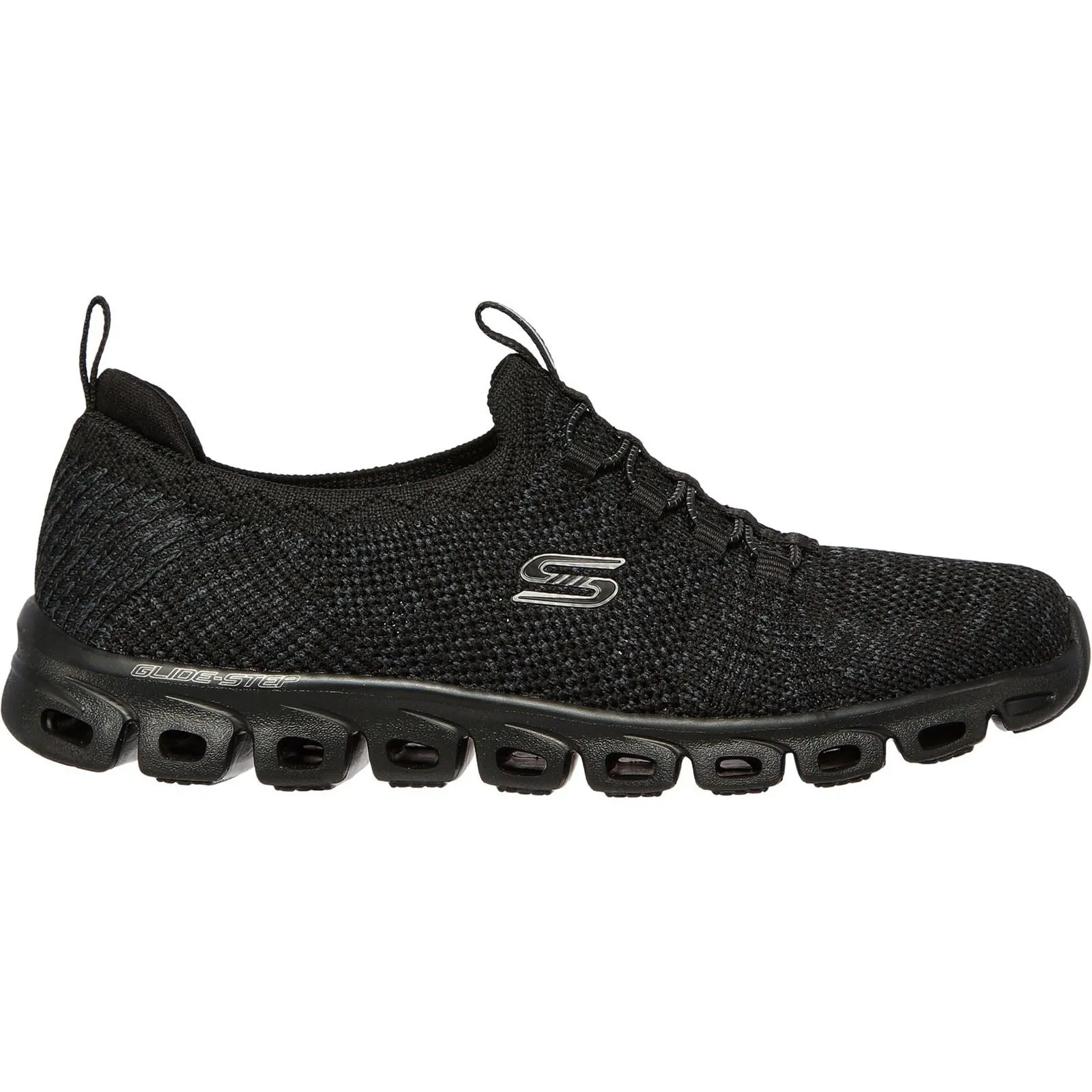Skechers 104198 Glide Step Grand Flash Sneakers für Damen in weiter Passform - Schwarz