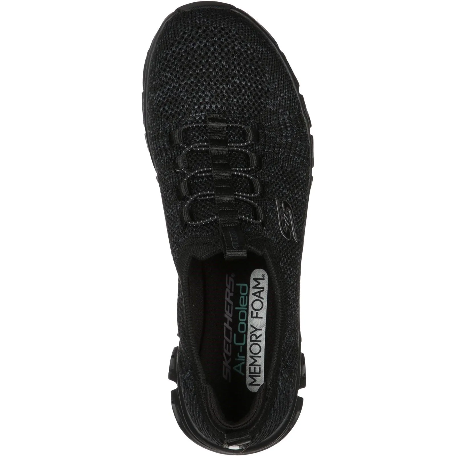 Skechers 104198 Glide Step Grand Flash Sneakers für Damen in weiter Passform - Schwarz