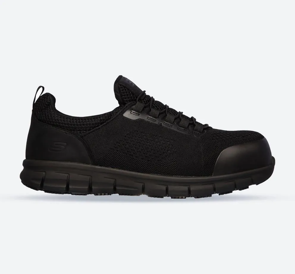 Skechers 200013EC Synergy Omat Sicherheits-Sneaker für Herren in weiter Passform