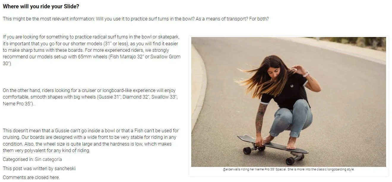 SLIDE SURF SKATE GUSSIE AVALANCHE 31"