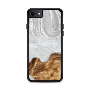 Slim Resin & Wood iPhone Case (Coastline Collection - Arctic White)